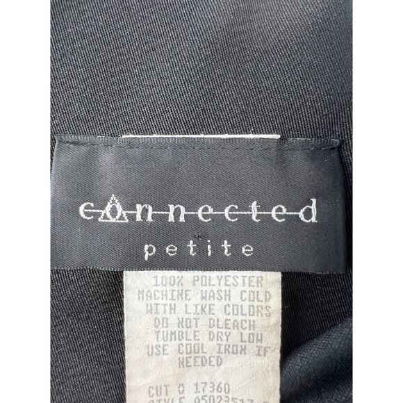 Vintage Connected Dress Womens Size 4 Petites Black Sleeveless Button Back Y2K - Picture 8 of 9